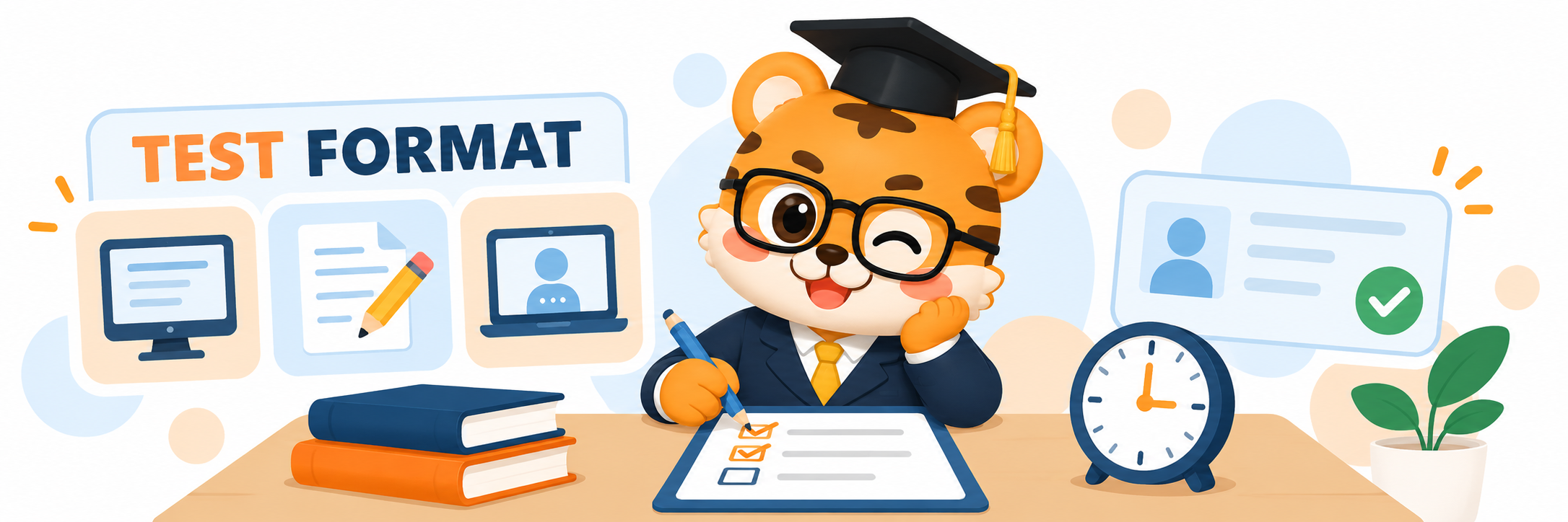 Checking test format and personal details