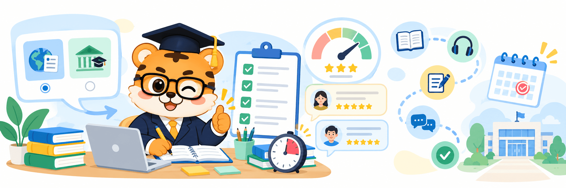 IELTS preparation roadmap and study desk