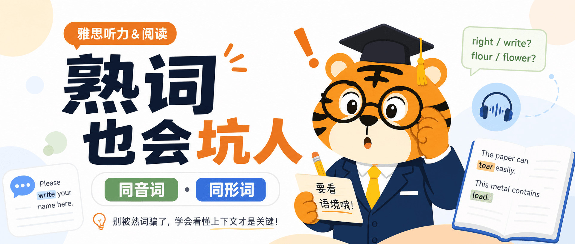 Stop Getting Trapped by Familiar Words in IELTS Listening & Reading: Distinguish Homophones from Paronyms