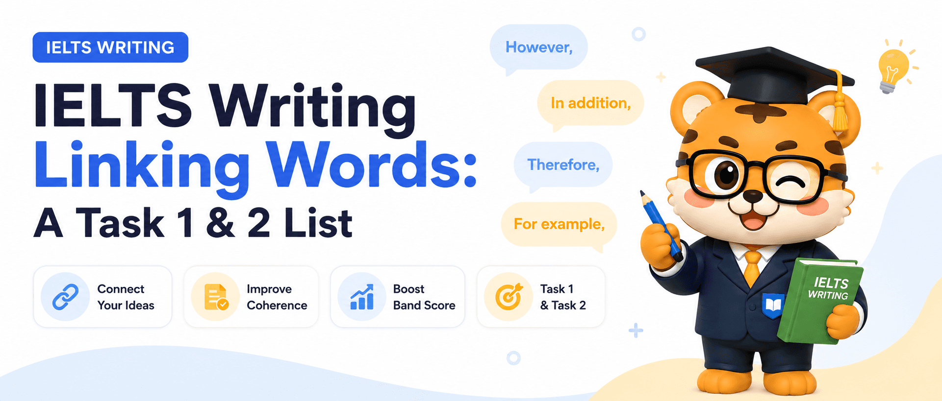 IELTS Writing Linking Words: Natural Phrases for Task 1 and 2 [Examples]